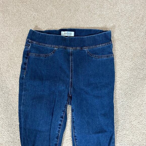Madewell Blue Pull on Jeans Medium wash Blue Denim Skinny Mid Rise Size 26 - Picture 3 of 9